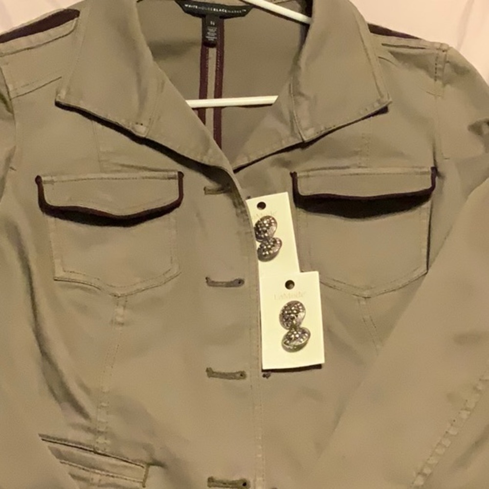 WHBM army green blazer